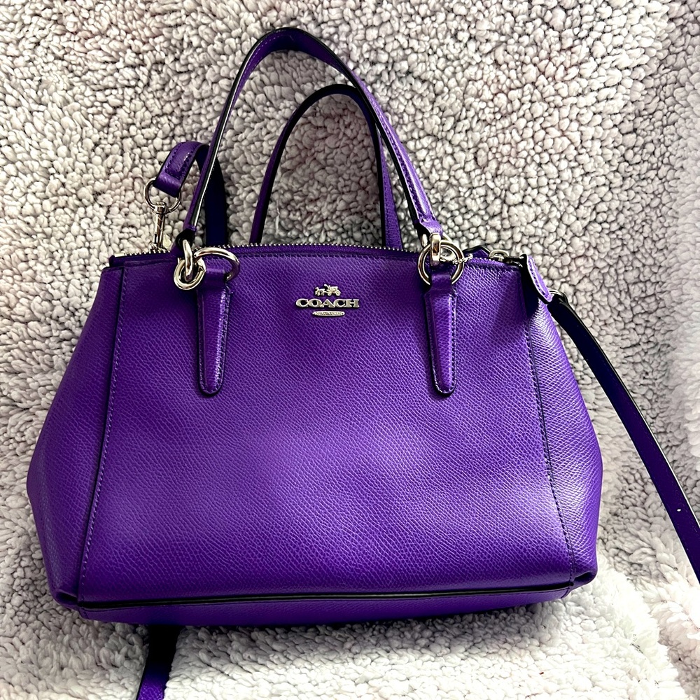 Purple Coach Small Tote/Crossbody